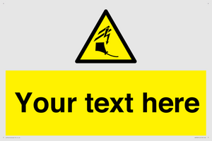 Custom warning kite flying near powerlines